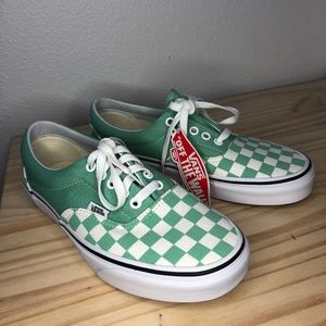 Turquoise/Green-ish Checkered Vans